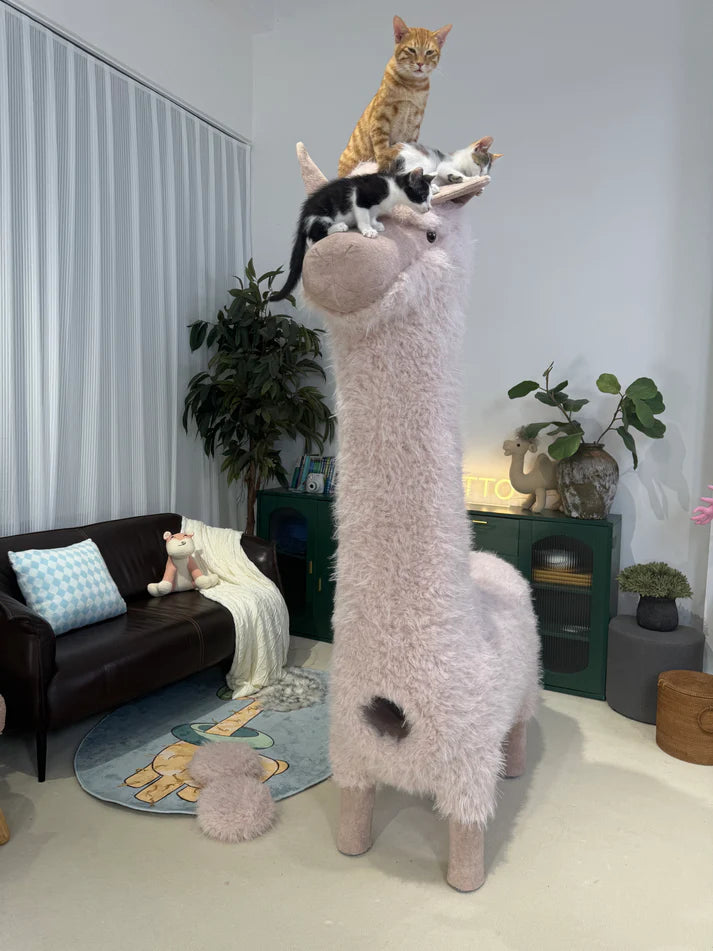 2 Meters Luxury Alpaca-Fabric Cat Tunnels & Cat Trees – Premium Pet Furniture
